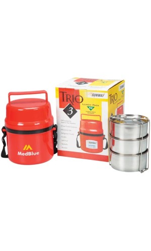 Trio Tiffin with 3 S.S. Containers